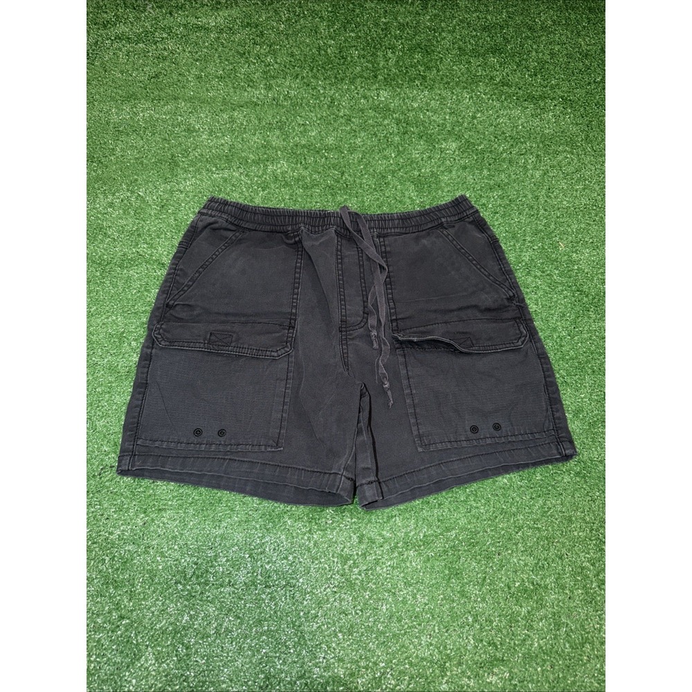 PacSun Cargo Shorts Men's Medium Black Drawstring Elastic Waist Utility Casual
